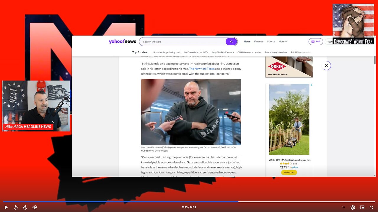 Deep State HIT JOB on Fetterman New York Mag article