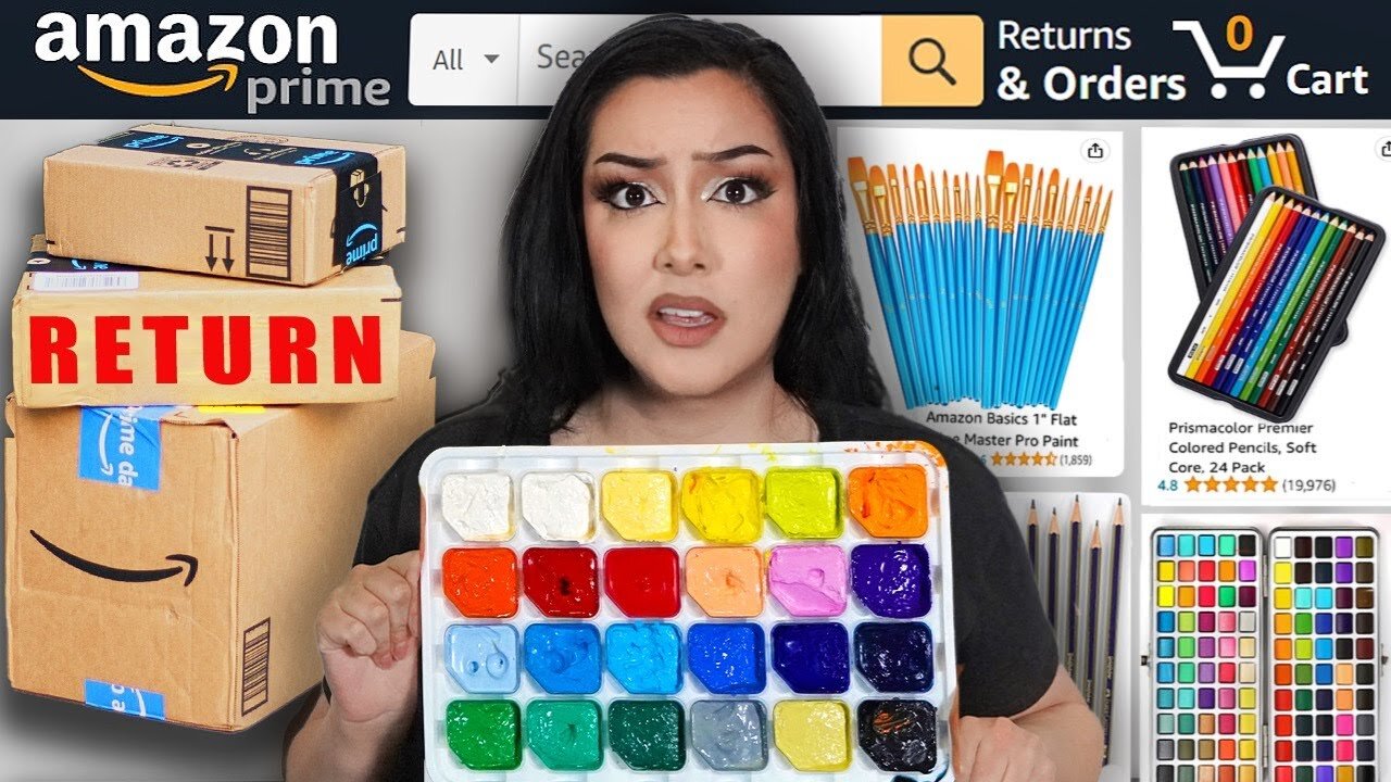 I Bought RETURNED Art Supplies From Amazon… Regret It Now 😭🖌️