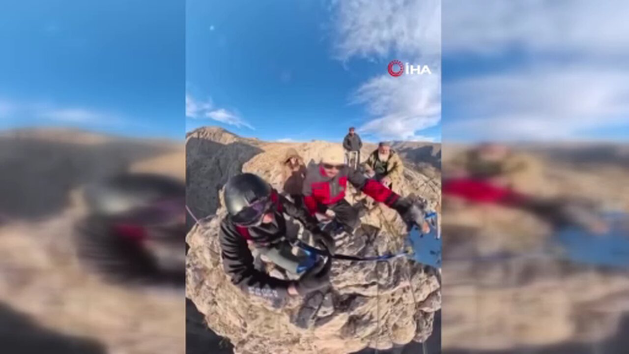 Karanlık Kanyon’da base jump atlayışı nefes kesti