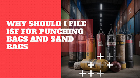 Why Should I File ISF For Punching Bags And Sand Bags