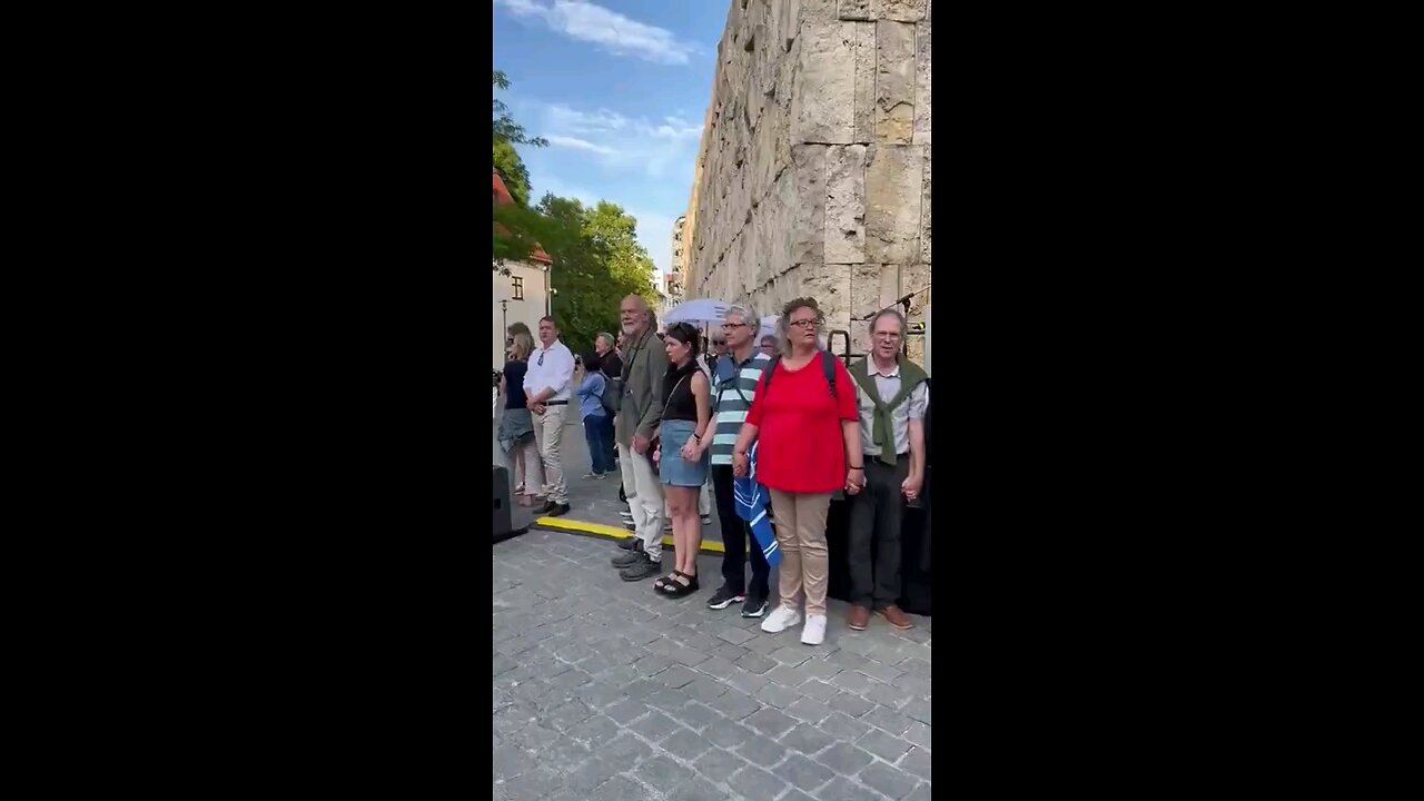 Hundreds of mostly Christians in Munich, Germany, formed a human chain around a synagogue