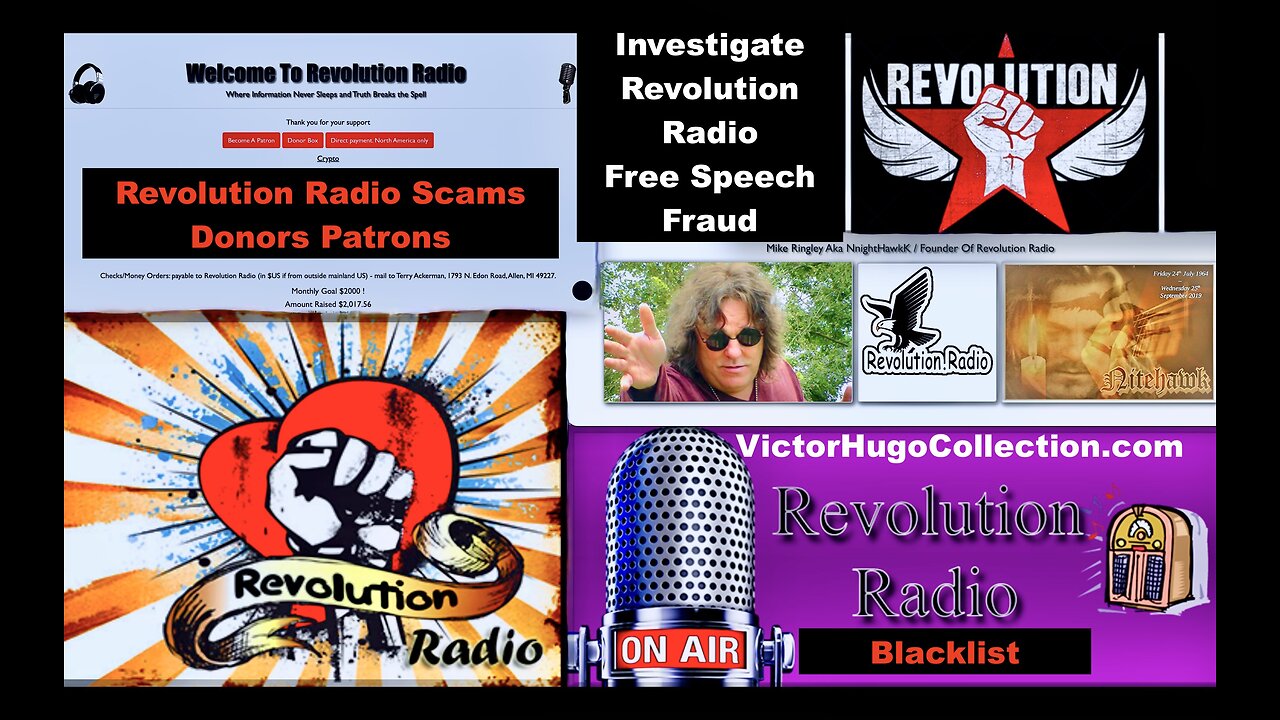 Jim Fetzer Steven Kelley Gertan Zwiggelaar Victor Hugo Expose Revolution Radio Blacklist Fraud Scams