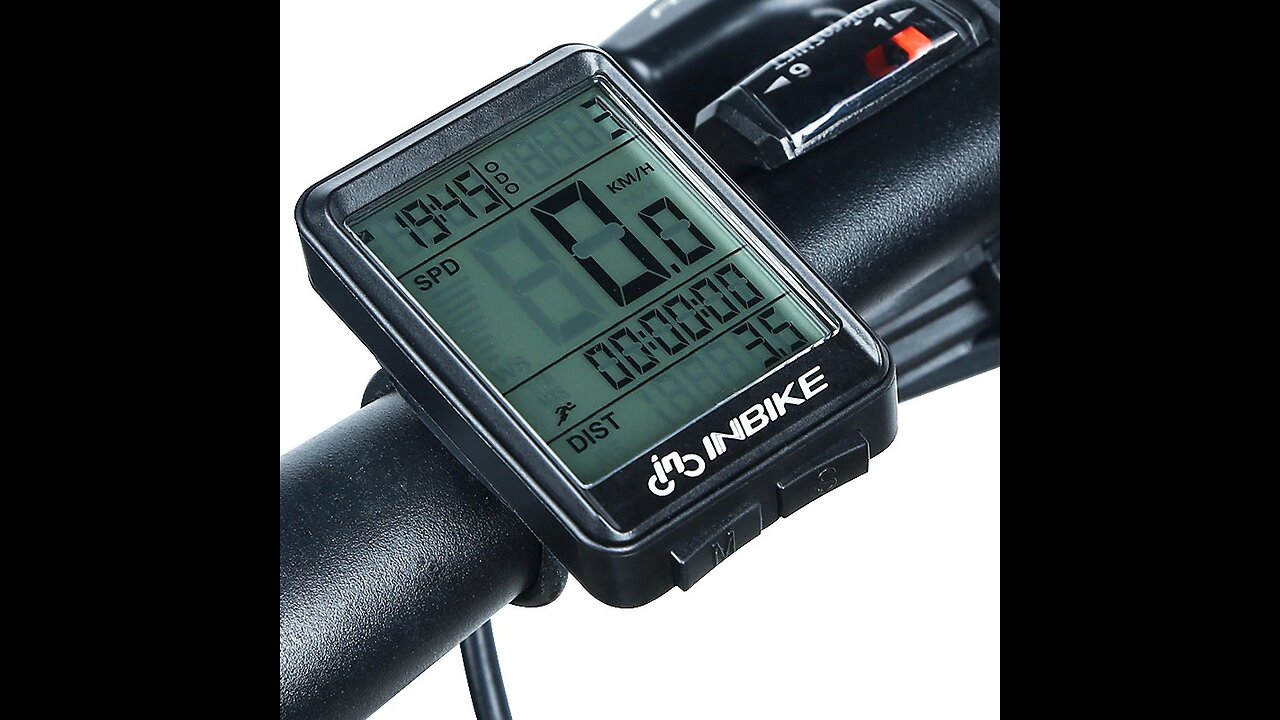 Waterproof Wireless Bicycle Speedometer and Odometer, with Stopwatch, Average Speed, Trip Time