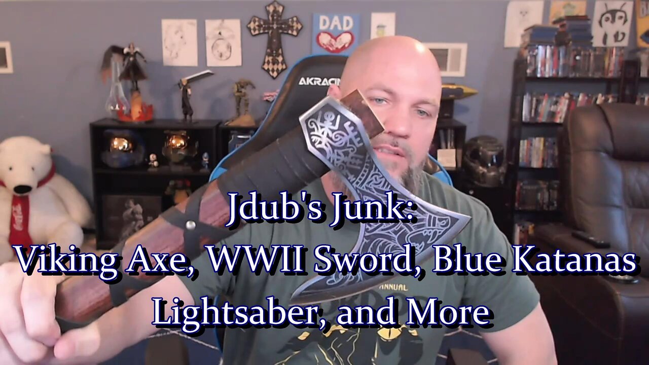 Jdub's Junk: Zelda Master Sword, WW2 Sword, Viking Axe, Lightsaber and More. #collection #sword