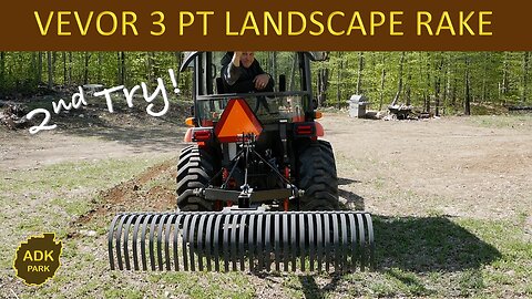 Using the 3 point hitch LANDSCAPE RAKE by VEVOR