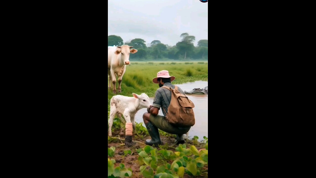 a cow saves her child