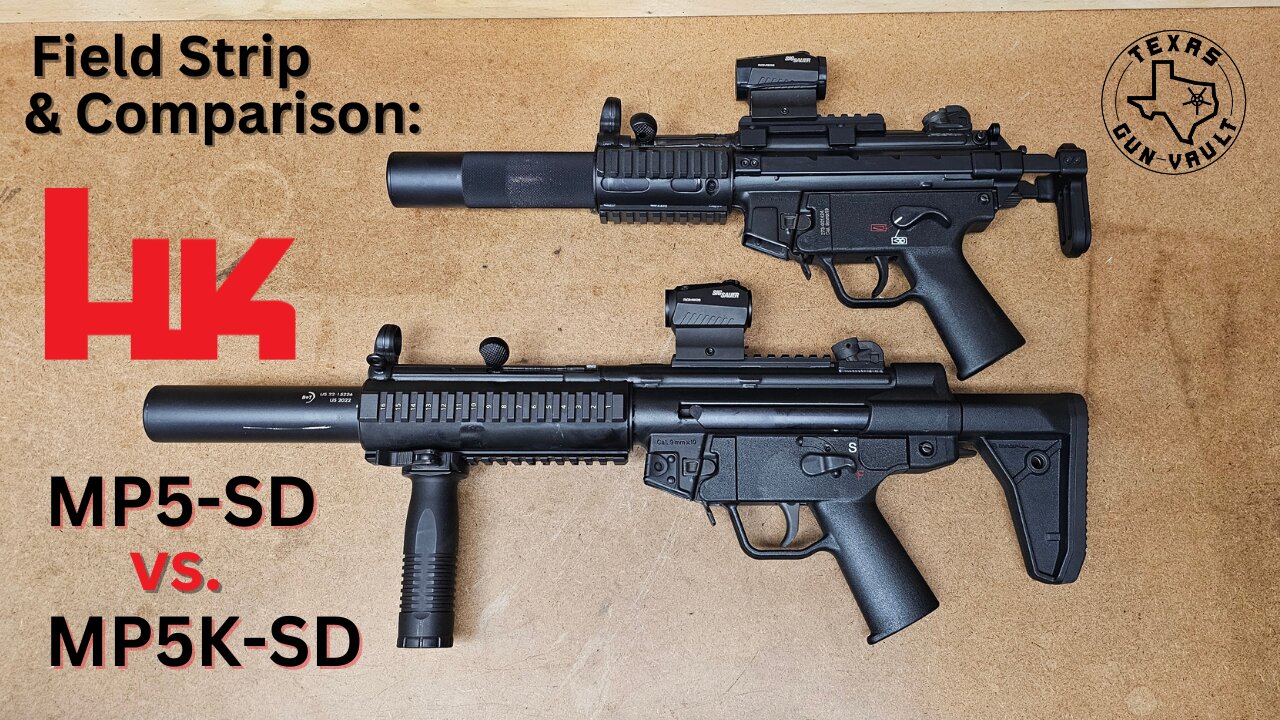 Field Strip / Comparison: Hk MP5-SD vs. MP5K-SD