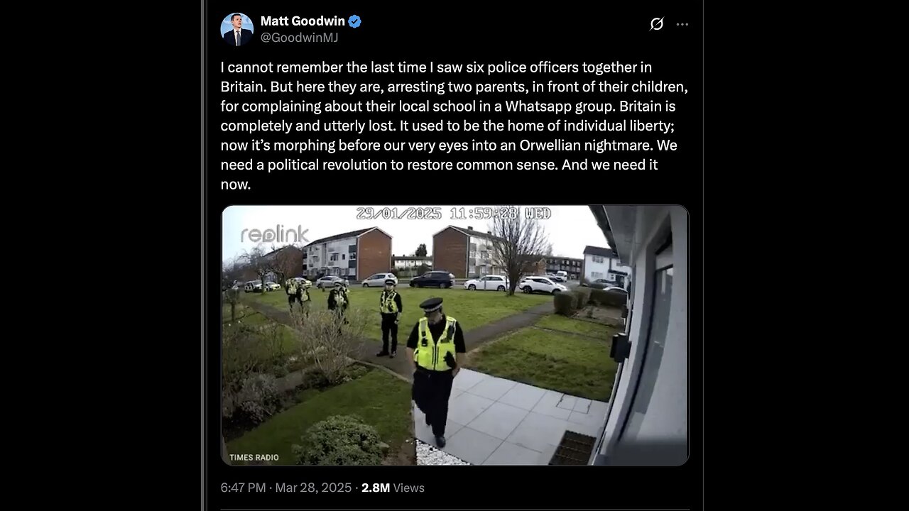 I cannot remember the last time I saw six police officers together in Britain.