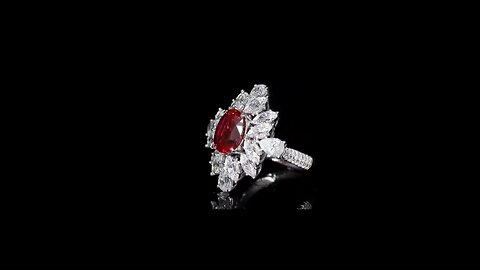 Custom Classic Pigeon Blood Red Color Ruby Jewelry Ring Lab Grown Gemstone for Engagement Party