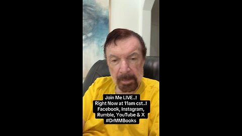 Join Me LIVE..! Right Now at 11am cst..! Facebook, Instagram, Rumble, YouTube & X #DrMMBooks