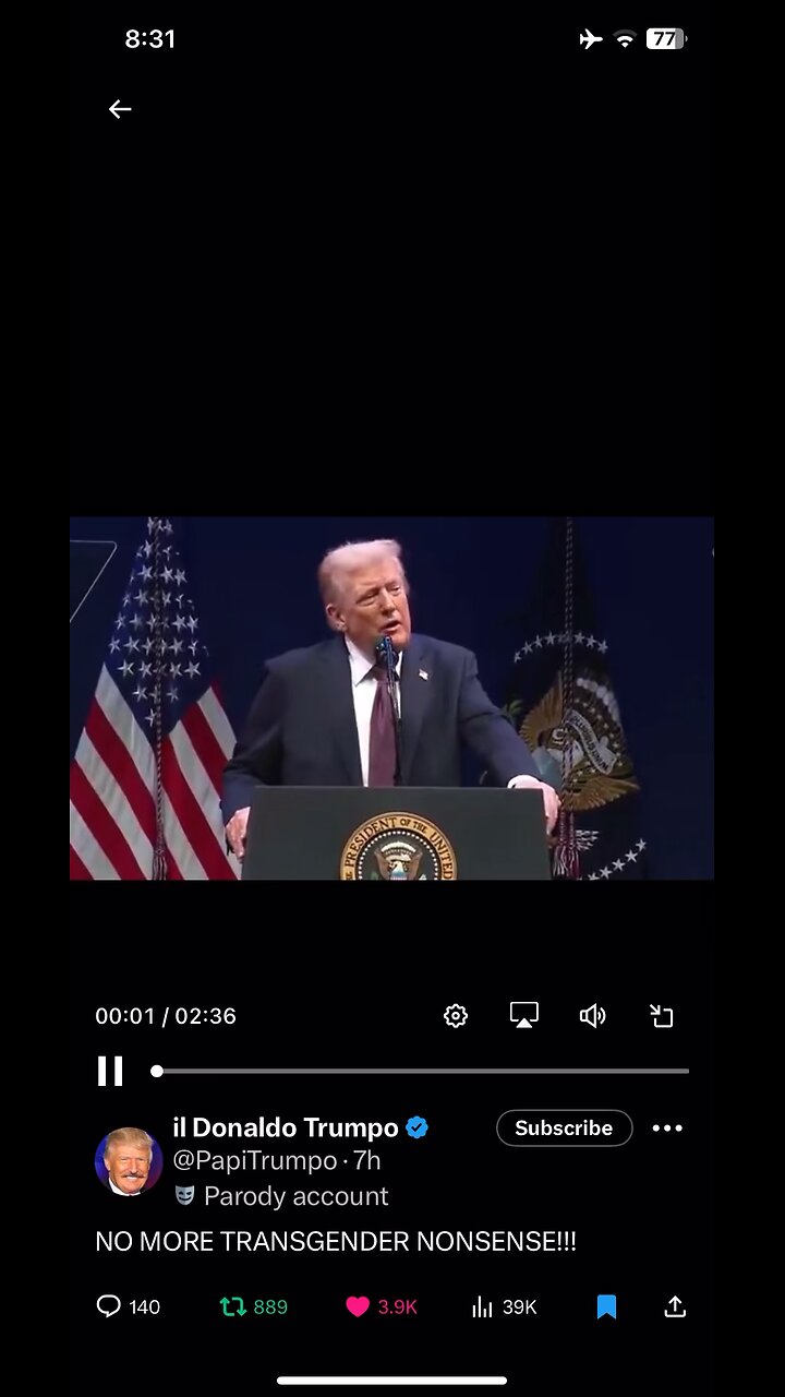 President Trump on transgender