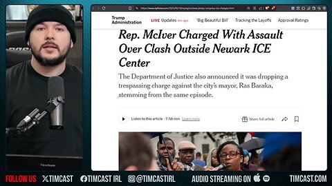 Democrat CRIMINALLY CHARGED For PUNCHING COP At Ice Facility