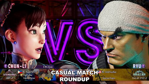 Kuya Kalbo SF6 Casual Match Roundup. Chun Li 4 star Diamond Rank [Hori Fight Stick]