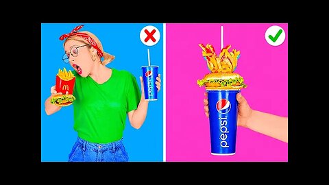 SMART FAST FOOD HACKS || Cool Life Hacks with Your Favorite Food and Funny Situations by 123GO! FOOD
