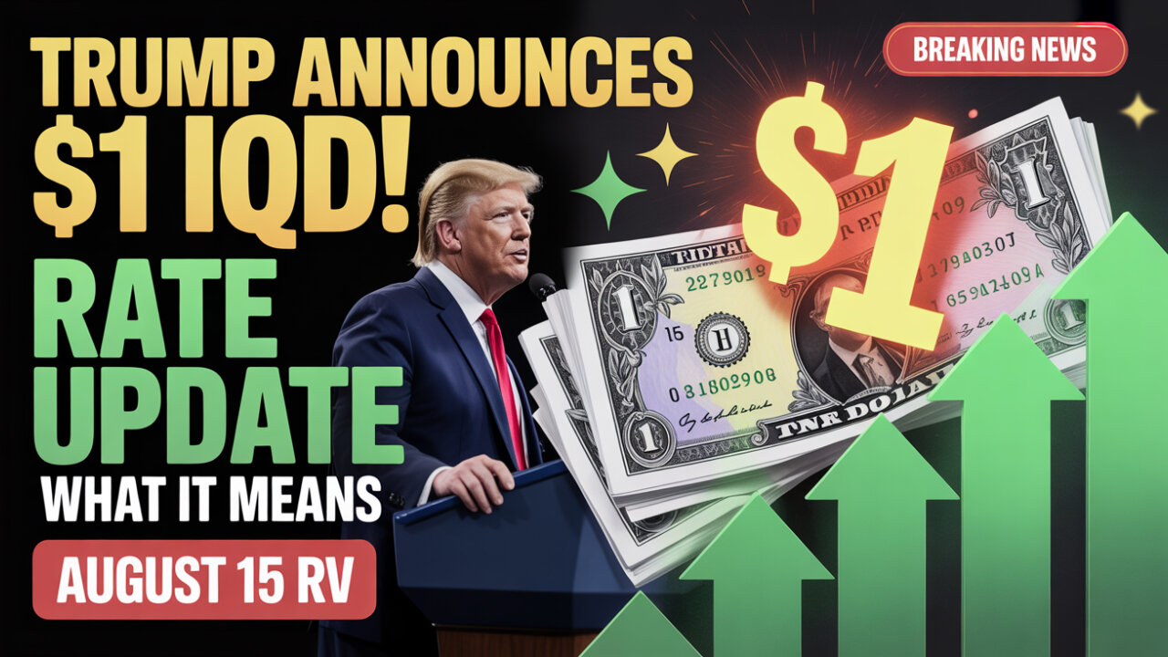 Iraqi Dinar💥Trump Drops $1 IQD Rate Announcement! Here’s What It Means for Your Money — August 15 RV