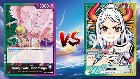 One Piece TCG Green Purple Doflamingo VS Green Yellow Yamato!!
