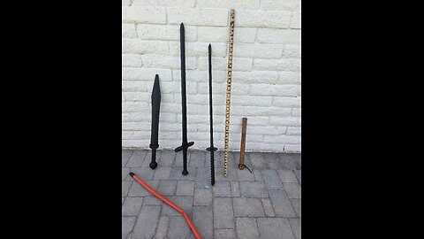 Using random training swords against enemy beer cans.