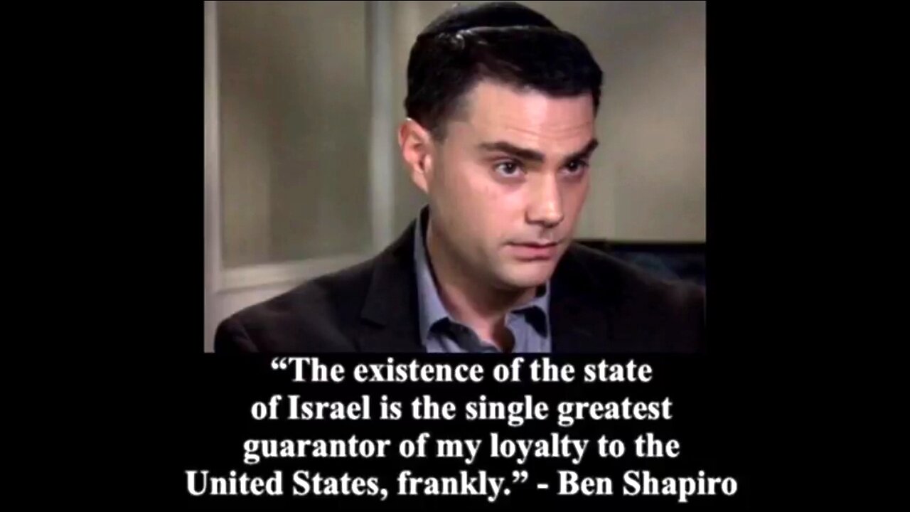 BEN SHAPIRO: "MY JEWISH MISSION [IN THE US] DOES NOT CONFLICT..."! (WHAT A JEW MISSION?) 🤔