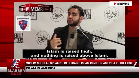 Muslim Scholar Speaking In Chicago: Islam Is Not In America To Co-Exist