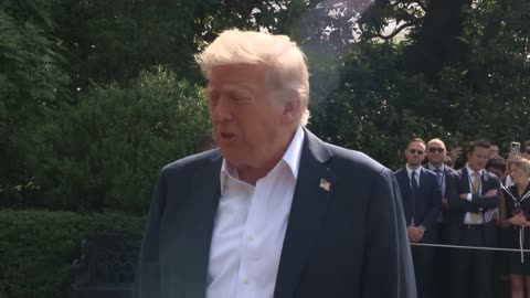 President Trump Gaggles with Press Before Departing the White House, July 11, 2025