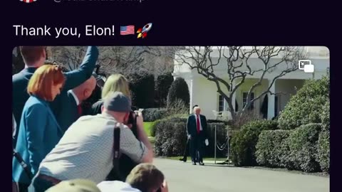 Trump posted this as a thank you to Musk