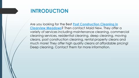 Best Post Construction Cleaning in Clearview Meadows