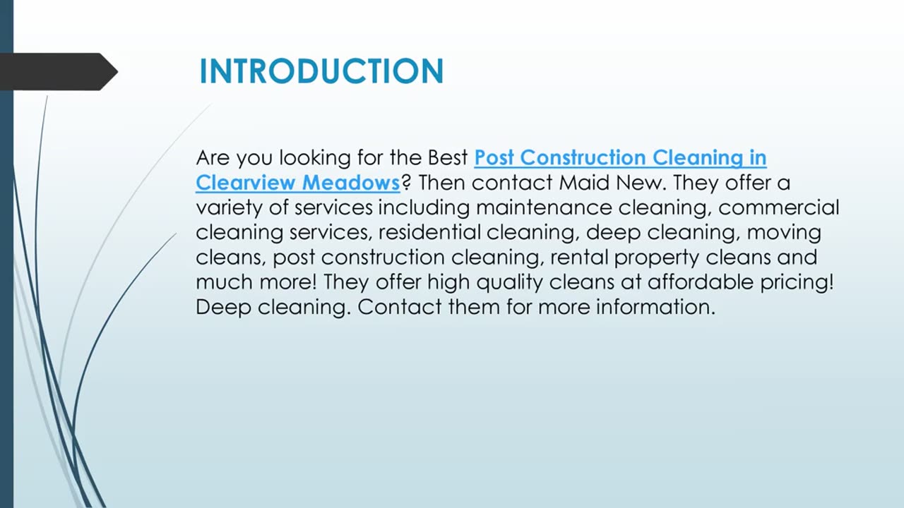 Best Post Construction Cleaning in Clearview Meadows