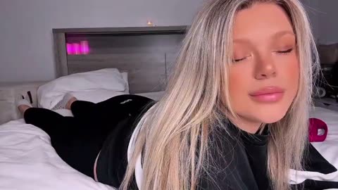Cute Girl on the Bed Farting Sound Good
