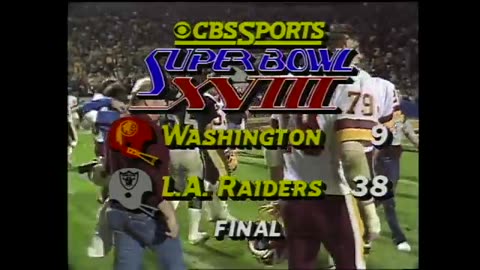 Super bowl # 18, L.A. Raiders vs Washington Redsinks, January 22, 1984
