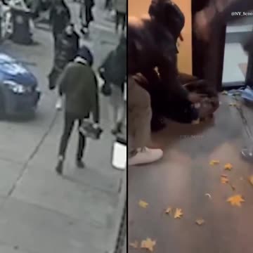 NYC STREET JUSTICE for Man who spits on white womens' faces