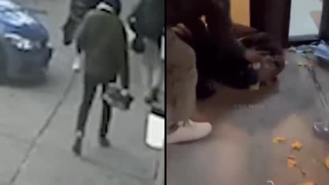 NYC STREET JUSTICE for Man who spits on white womens' faces