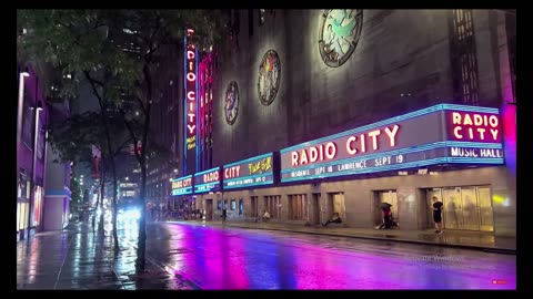Walking Through a Rainstorm in NYC – Calming Thunder and Rain for Sleep & Study
