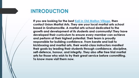 The best Kickboxing in Old Malton Village.