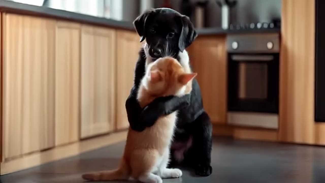 Cute Adorable Puppy And Kitten In Heartwarming Play! Extended