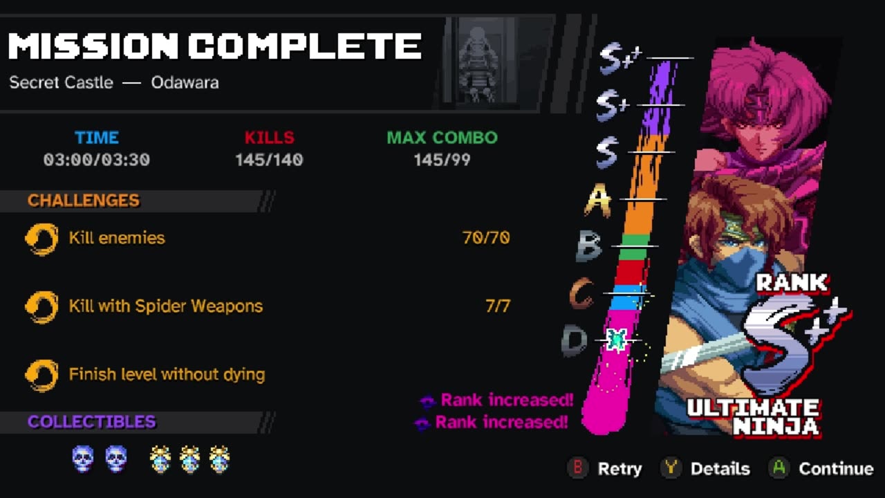 Ninja Gaiden: Ragebound - S-5 Secret Castle Odawara (Hard Mode, S++ Rank)