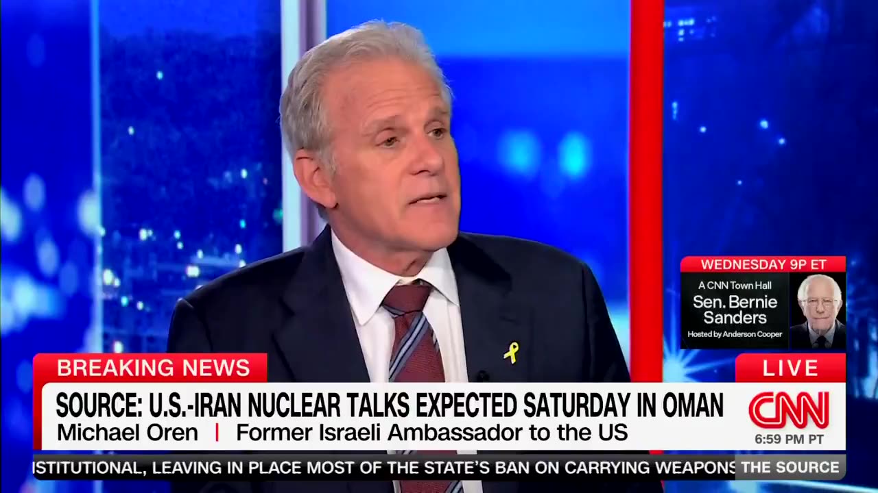 Michael Oren Tells CNN Why a Trump Deal With Iran Is Very Different From an Obama Deal With Iran