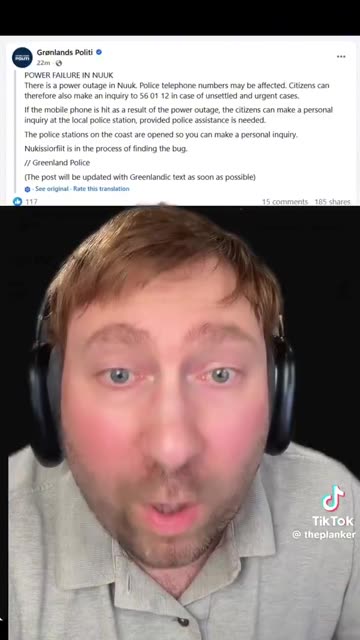 Greenland is without power. What are the chances we had nothing to do with it?