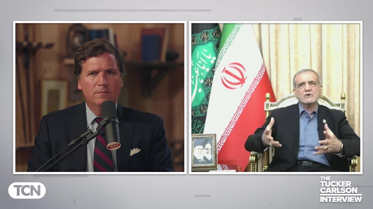 Tucker Carlson Interviews President of Iran Masoud Pezeshkian 7-7-25
