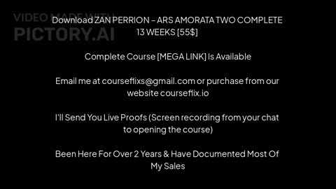 ZAN PERRION – ARS AMORATA TWO COMPLETE 13 WEEKS-