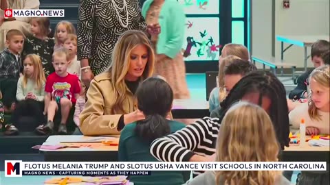 🇺🇸 First Lady Melania Trump and Second Lady Usha Vance visit Schools in North Carolina [LIVE]