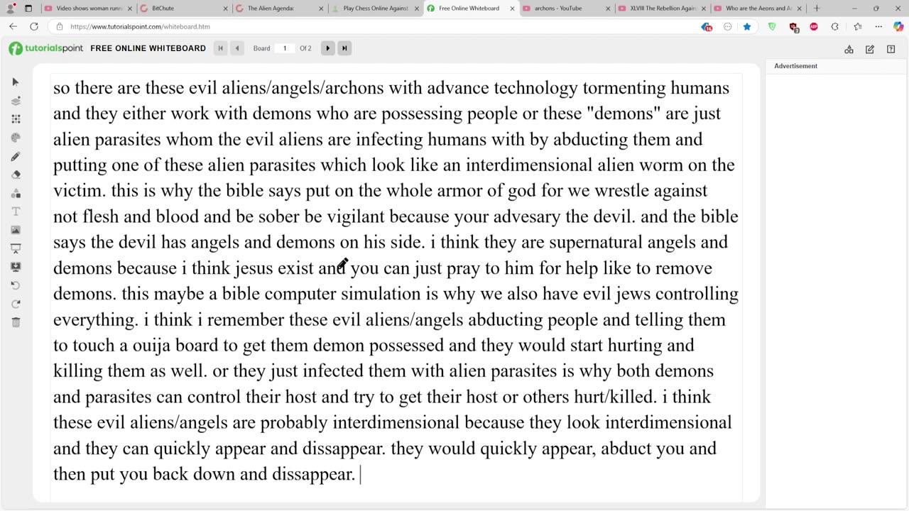 there are evil aliens/angels tormenting humans