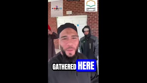 Muslims mock church and hold first sermon at the podium of former Greater Friendship Baptist Church.