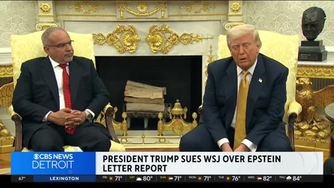 Trump sues Wall Street Journal over Epstein story