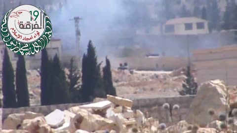 Syrian War in W. Aleppo, Konkurs vs. T-62, hit (aftermath) 2013.08.04