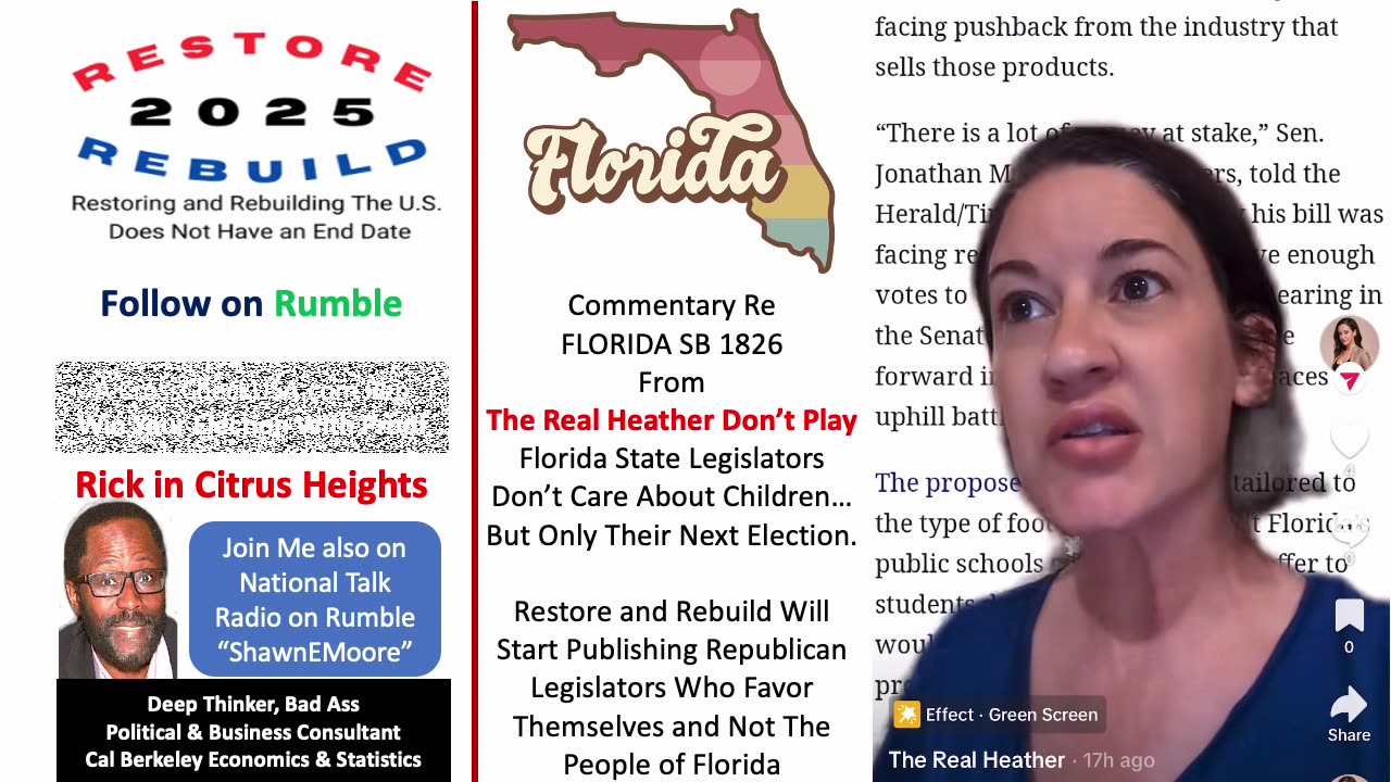 Florida's The Real Heather on TikTok Florida Legislator, Pro Lobbyist Tendencies