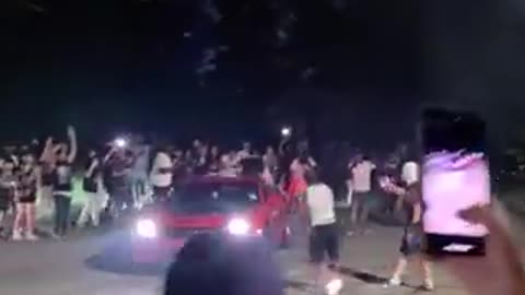 Dude Strap Himself to a Car
