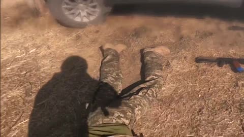 Result of an ambush on a Ukrainian Armed Forces pickup truck.