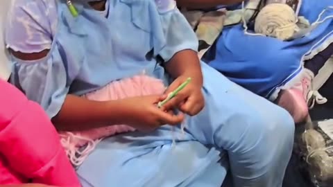 The Young Daughters of Sarah learn crocheting!