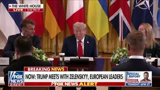 President Trump sits down with European leaders to discuss the End of the War