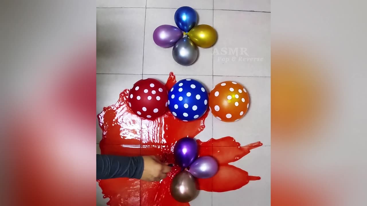 3 Polka dot Water Balloon Popping & Reverse I Asmr Satisfying Video
